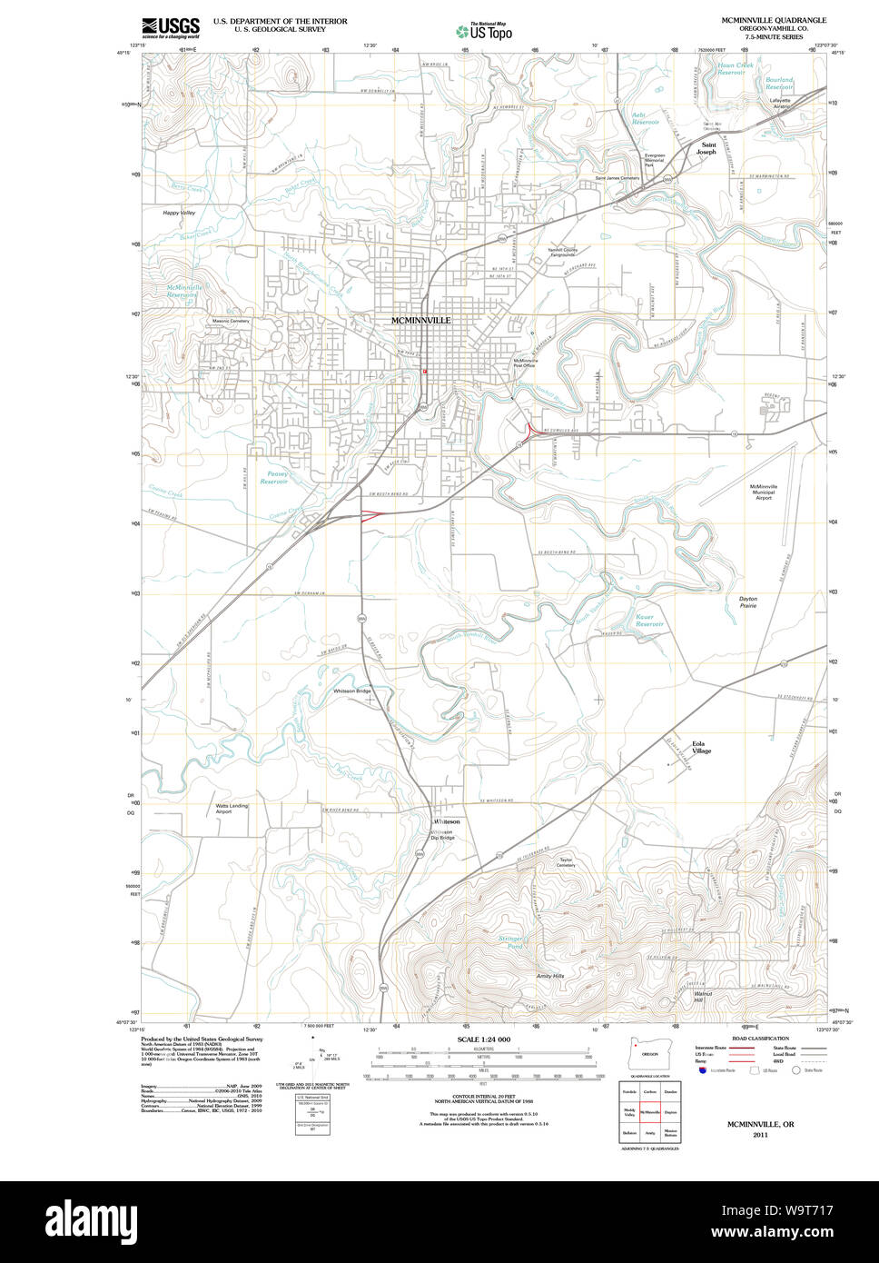 Mappa di mcminnville Immagini senza sfondo e Foto Stock ritagliate - Alamy