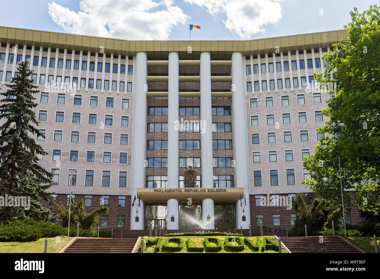 Repubblica di Moldavia il Parlamento, Chisinau, Moldavia Foto Stock