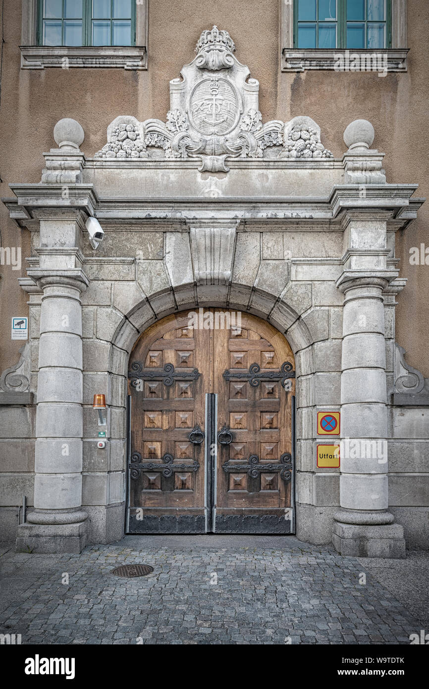 Il palazzo comunale sulla piazza principale della città di Karlskrona, Svezia. Foto Stock