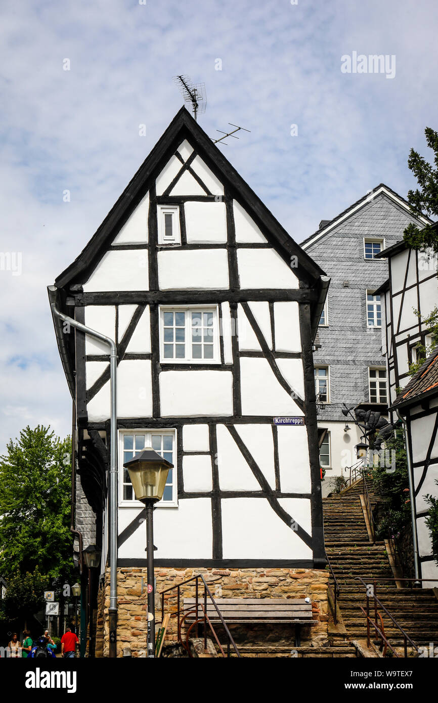 Essen, la zona della Ruhr, Renania settentrionale-Vestfalia, Germania - Kettwig, ex società indipendenti Weaver città è un quartiere di Essen a partire dal 1975, la città vecchia Foto Stock