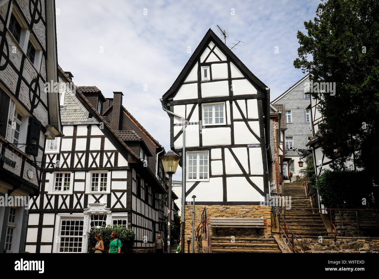 Essen, la zona della Ruhr, Renania settentrionale-Vestfalia, Germania - Kettwig, ex società indipendenti Weaver città è un quartiere di Essen a partire dal 1975, la città vecchia Foto Stock