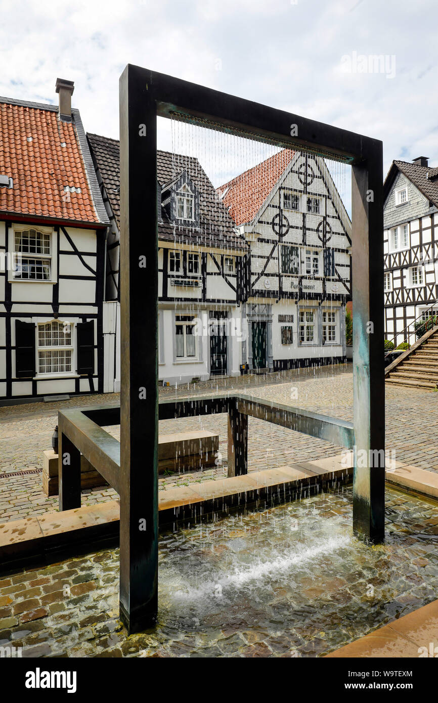 Essen, la zona della Ruhr, Renania settentrionale-Vestfalia, Germania - Kettwig, ex società indipendenti Weaver città è un quartiere di Essen a partire dal 1975, la città vecchia Foto Stock