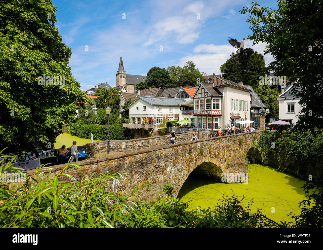 Essen, la zona della Ruhr, Renania settentrionale-Vestfalia, Germania - Kettwig, ex società indipendenti Weaver città è un quartiere di Essen a partire dal 1975, la città vecchia Foto Stock