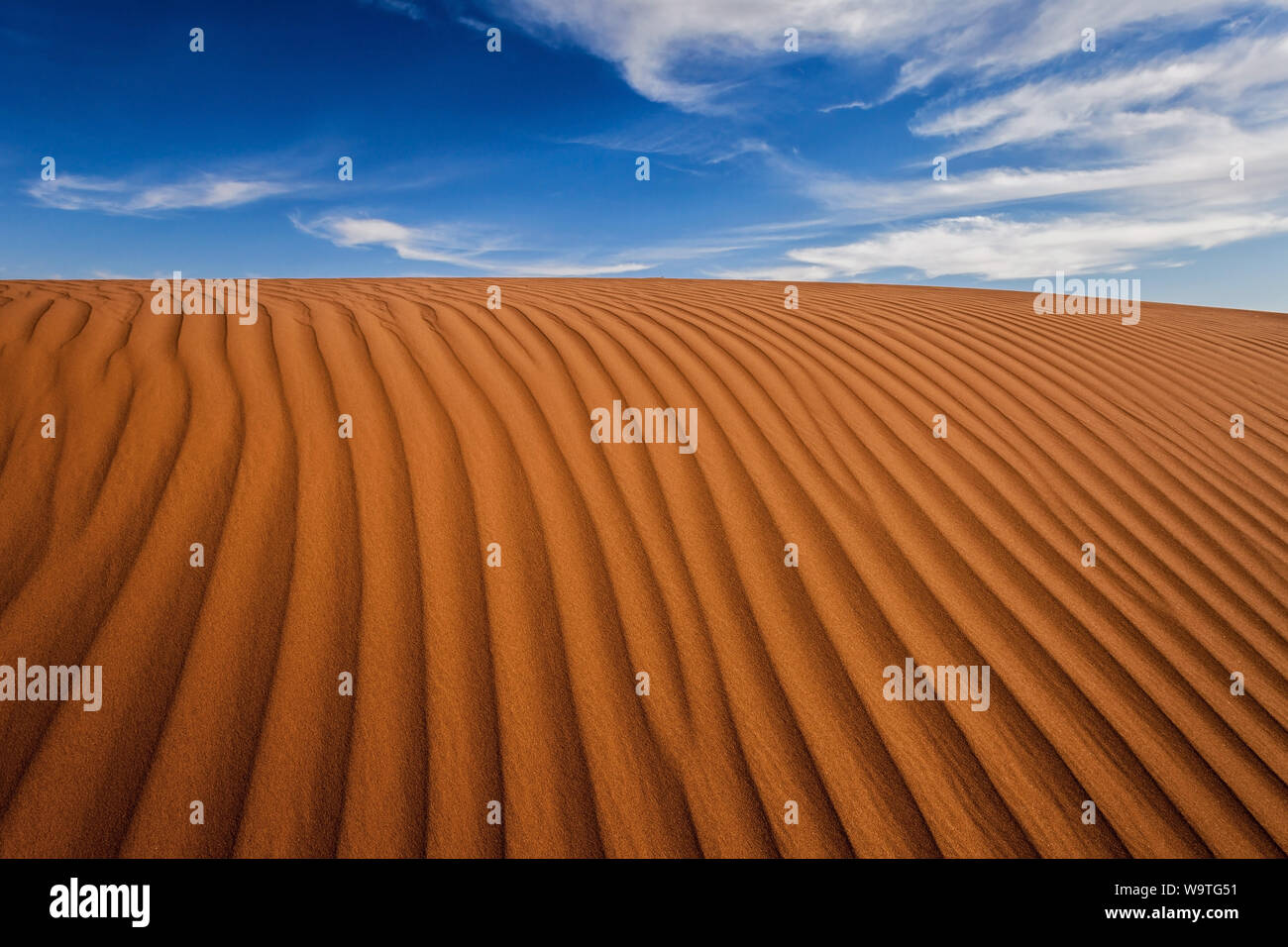 Close-up di una duna di sabbia nel deserto, Riyadh, Arabia Saudita Foto Stock