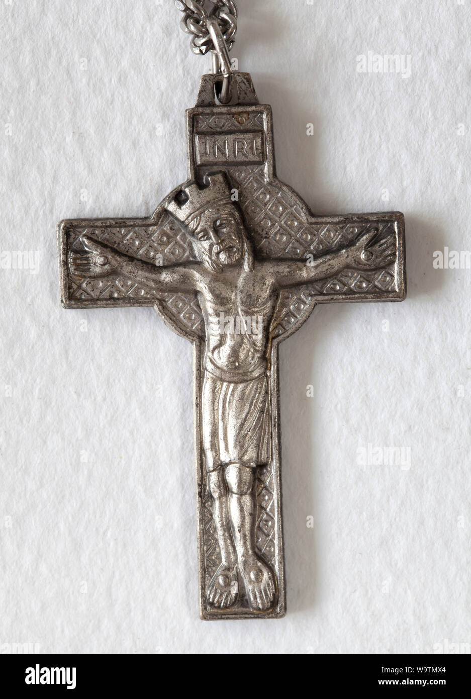 Crocifisso Vintage Pendant - Gesù Cristo sulla croce Foto Stock