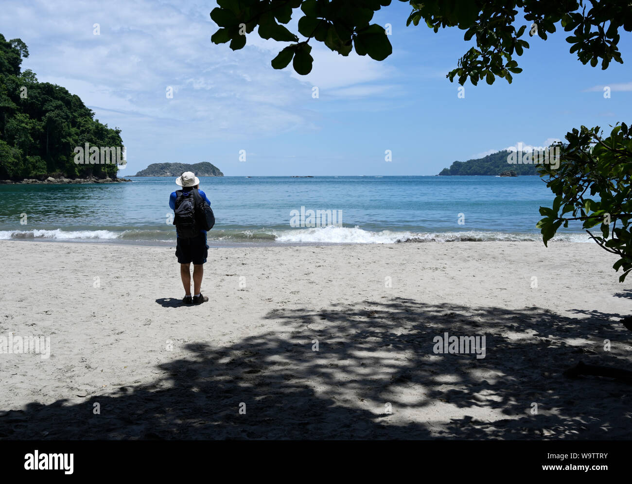 Manuel Antonio Beach, Parco Nazionale di Manuel Antonio, Costa Rica spiaggia, Playa Espadilla Sur Foto Stock