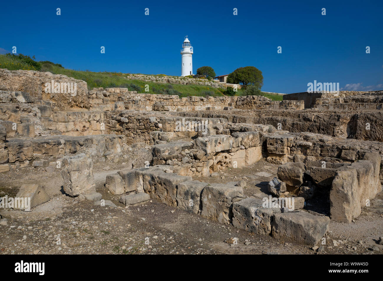 Paphos sito archeologico e del faro, Kato Pafos, Cipro. 2 Aprile 2019 Foto Stock