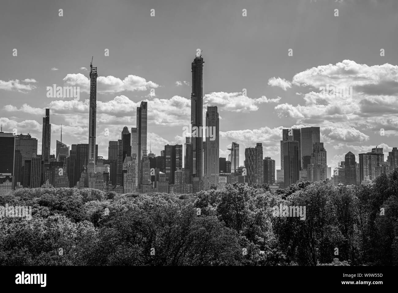 Il Metropolitan Museum Situato nel central park offre grandi vedute di Central Park durante i mesi di estate Foto Stock