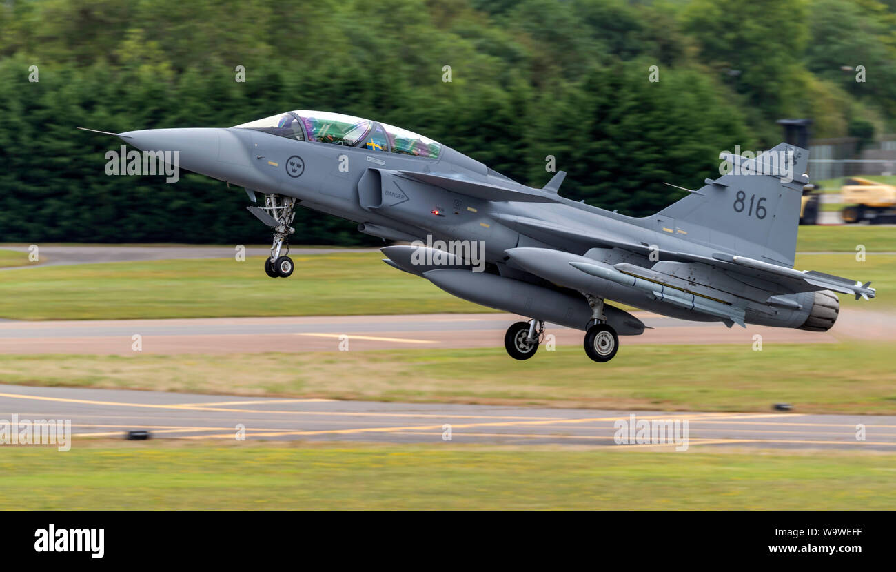 SAAB JAS 39C Gripen presso il Royal International Air Tattoo 2019 Foto Stock