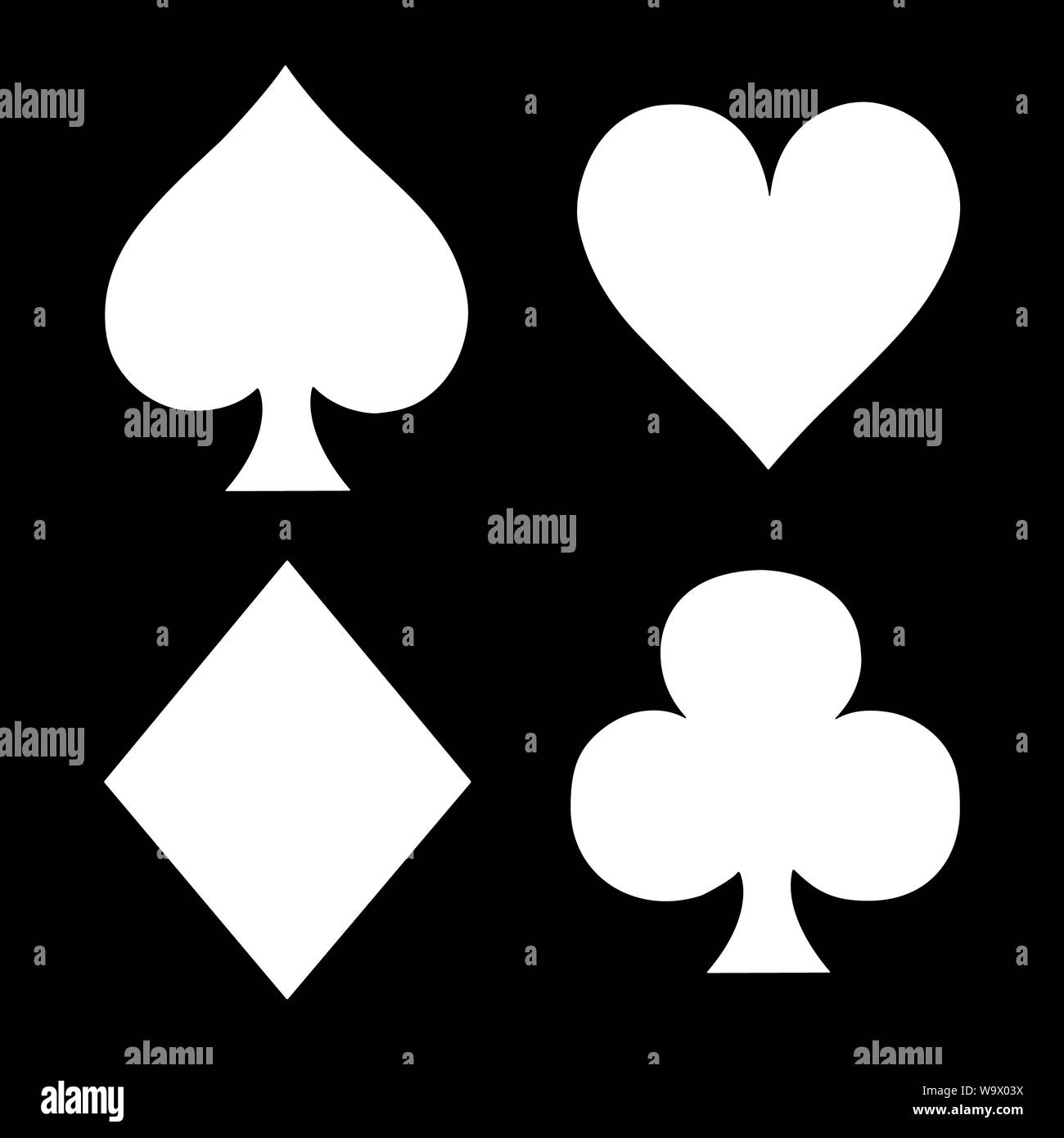 Carte da gioco si adatta alle 2 Foto Stock