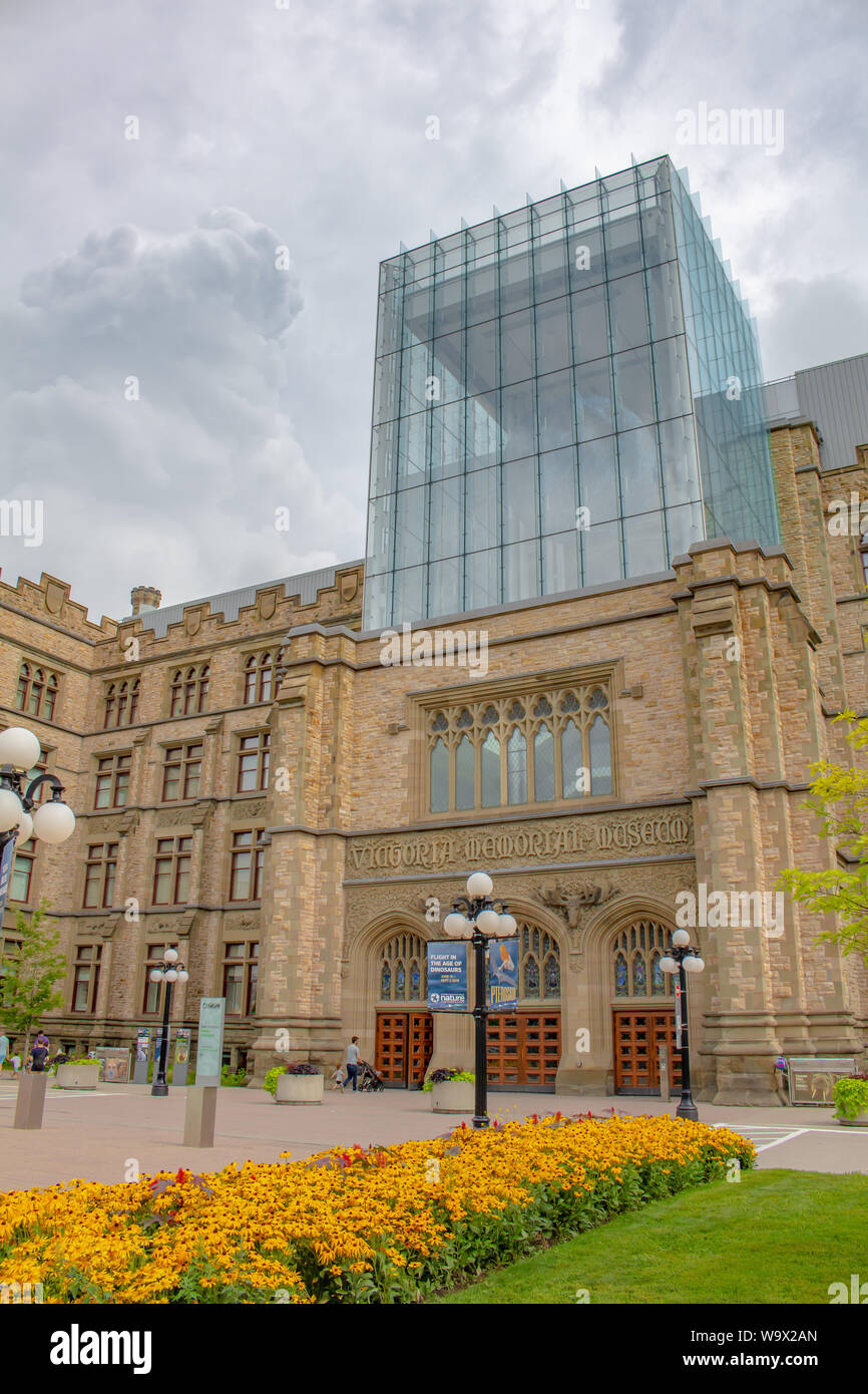 La parte anteriore del museo canadese della natura in Ottawa, Ontario, Canada in un giorno nuvoloso. Foto Stock