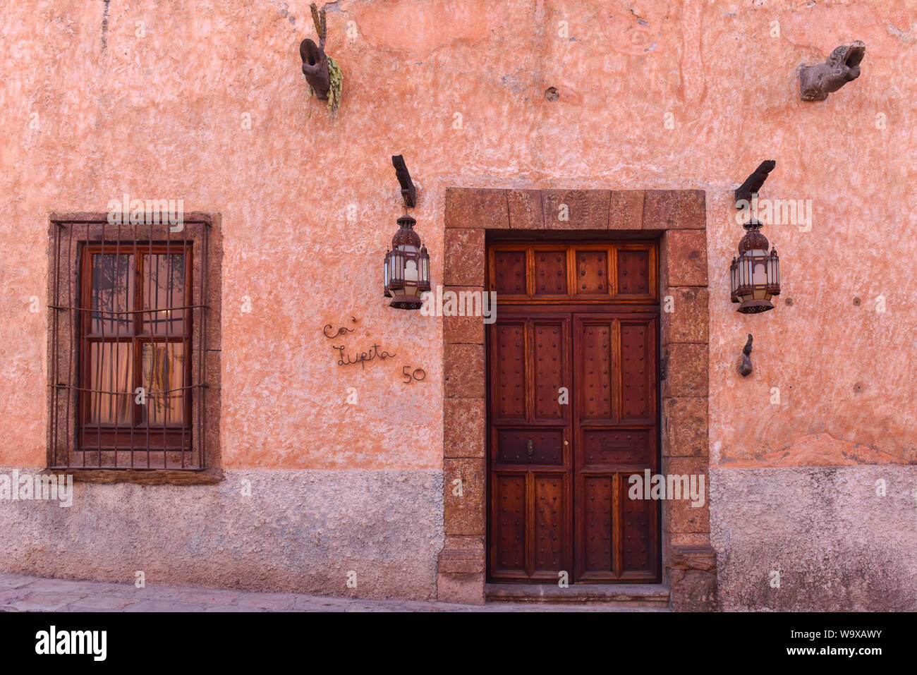 Scena di strada di San Miguel De Allende Foto Stock