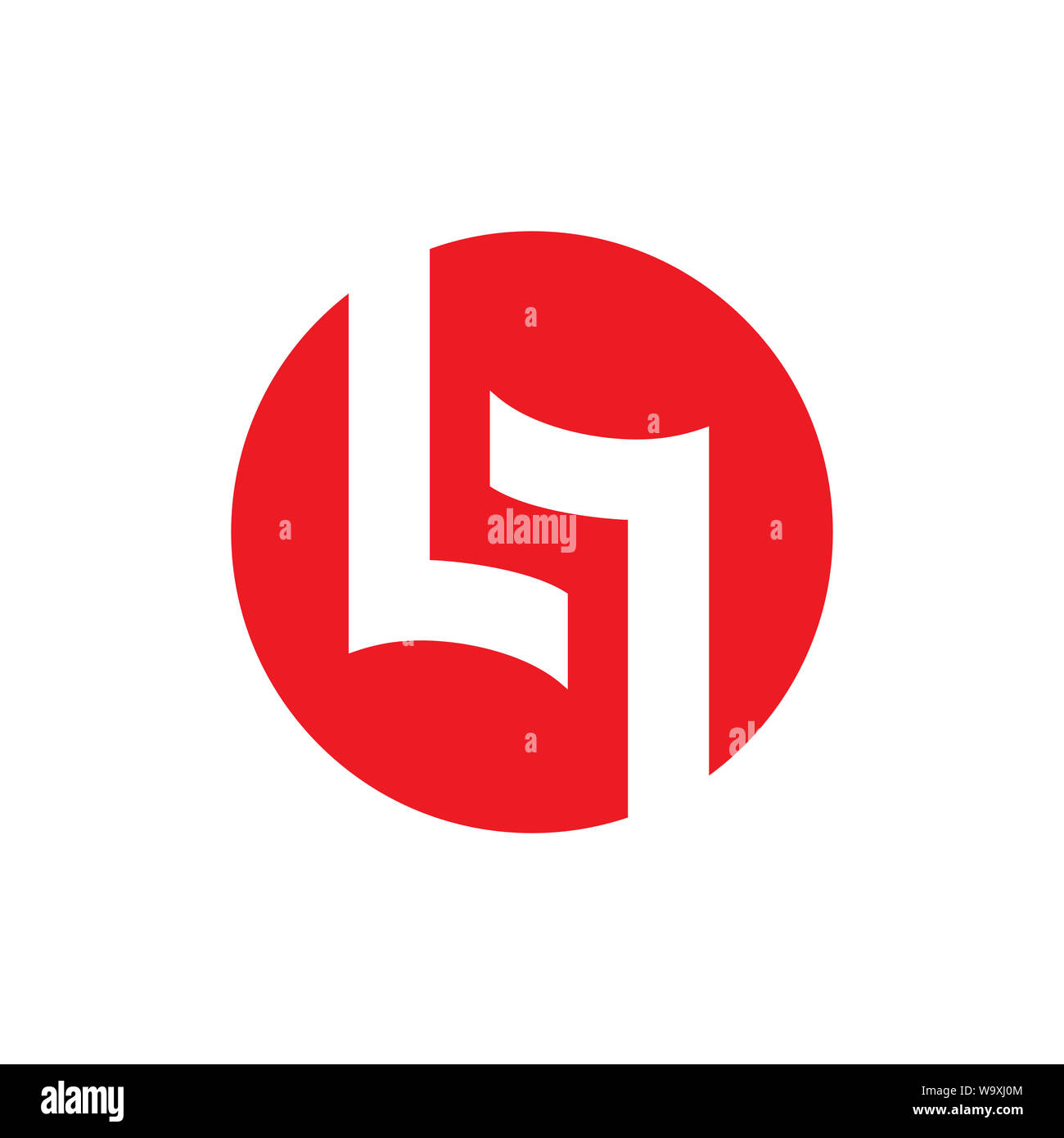 Lettera iniziale L o LL Logo. Pulita e semplice modello di logo, adatto per una società creativa, studio, team, ecc. Foto Stock