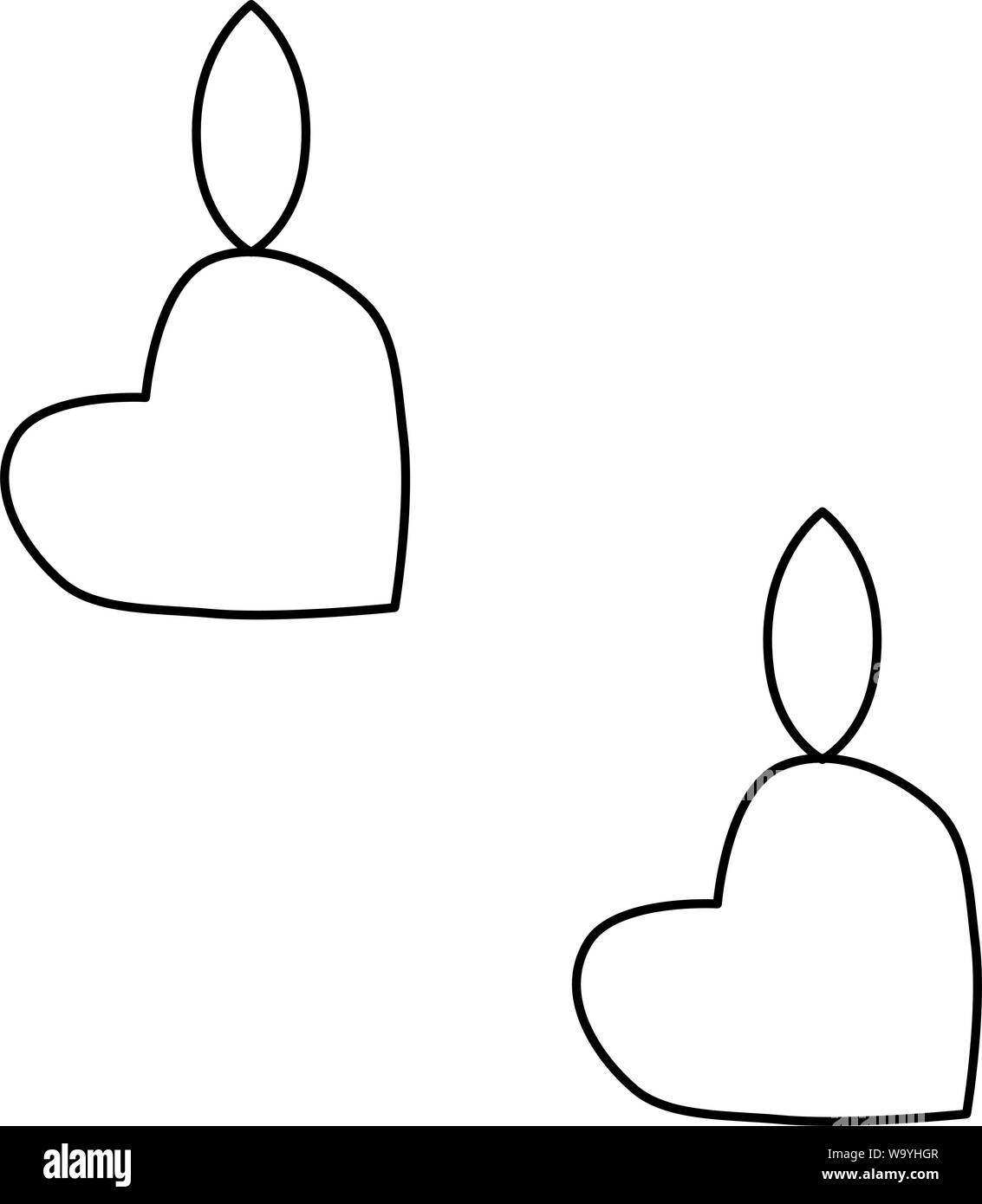 Cuori e loop. Simbolo di amore, bontà. Figura piana. Icona. Illustrazione Vettoriale