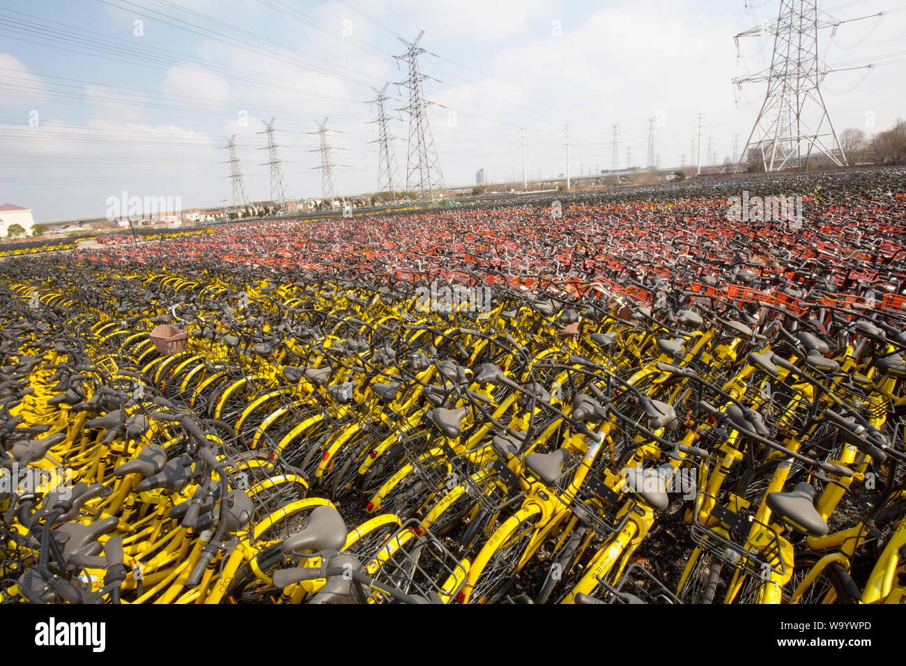 Moto cinese Condividi cimitero un monumento all'industria 'S arroganza Foto Stock