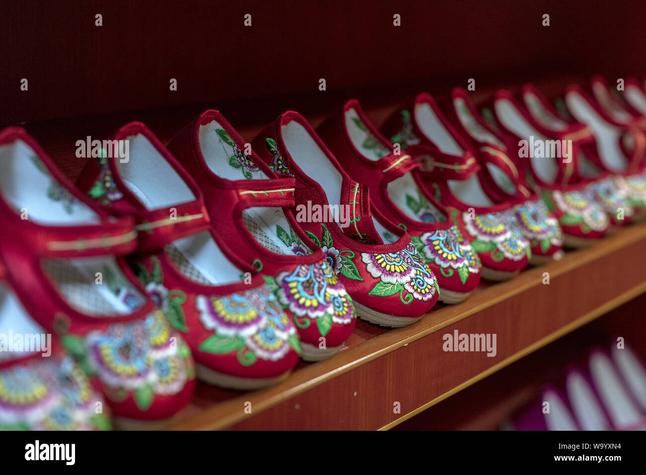Scarpe ricamato Foto Stock