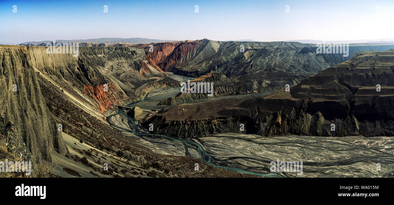Shawan Ann set canyon del mare in xinjiang Foto Stock