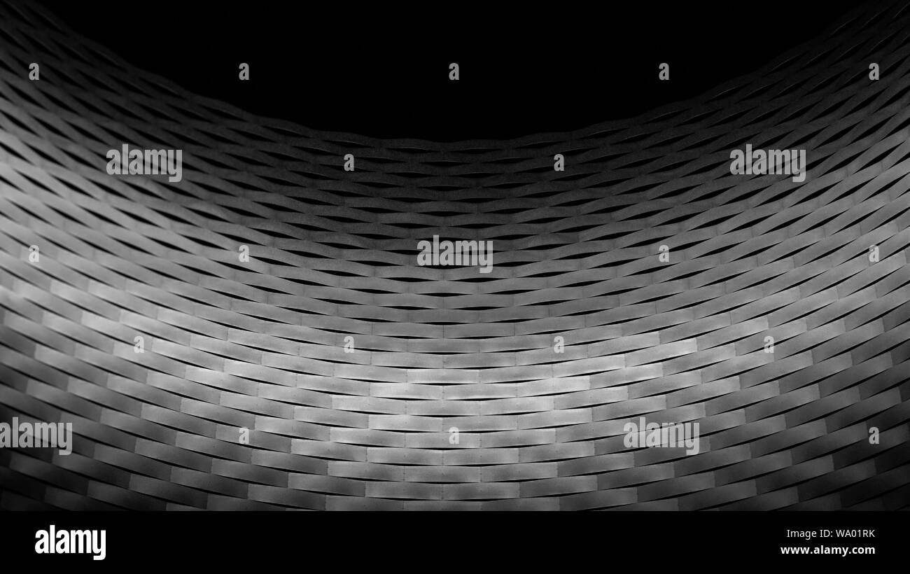 Scala di grigi immagine in primo piano di Messe Basel nuovo soffitto di sala In Svizzera Foto Stock