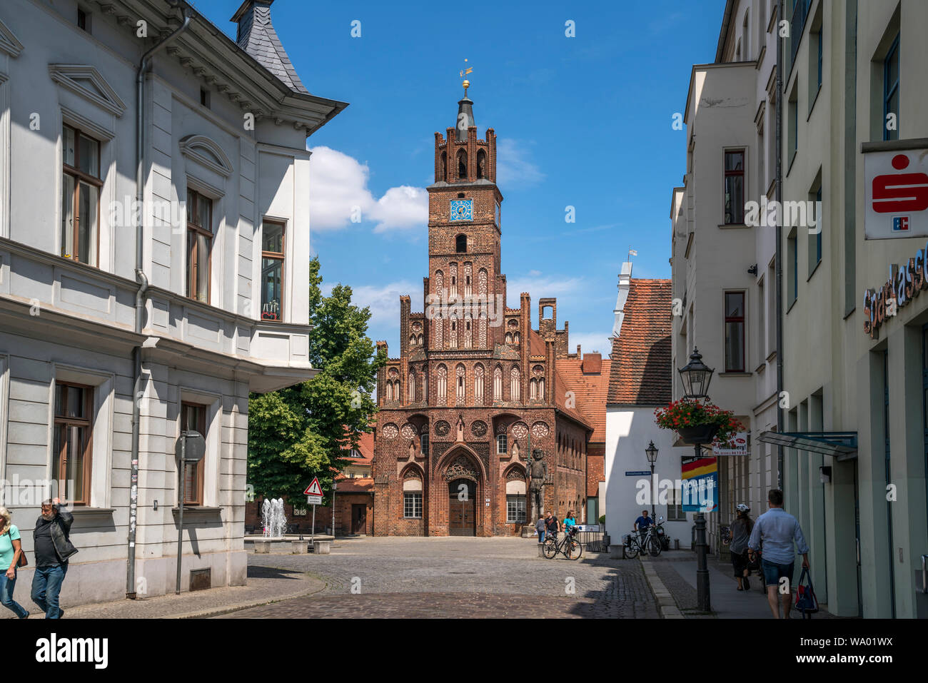 Das Altstädtische Rathaus Altstädtischen am Markt, Brandenburg an der Havel, Brandeburgo, Deutschland | Municipio della Città Vecchia Altstädtisches Rathaus, Branden Foto Stock