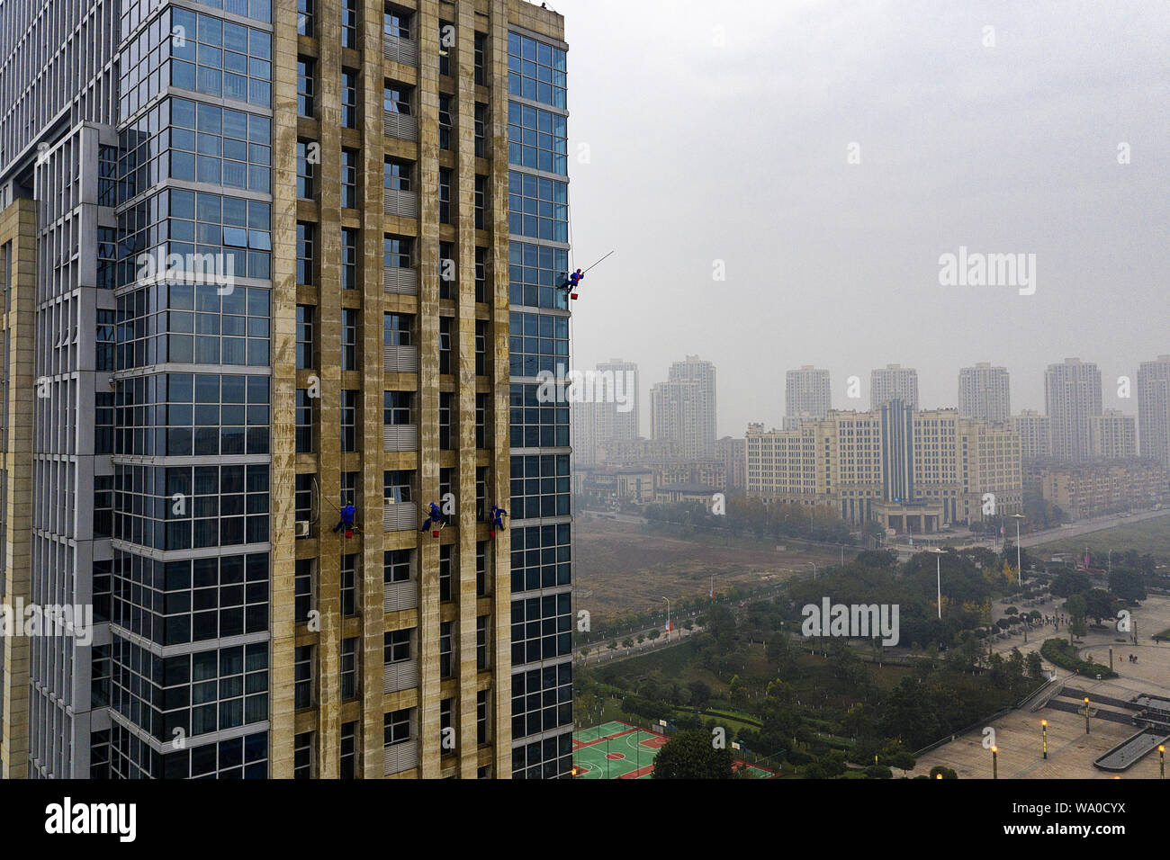 Chongqing edificio di pulizia Foto Stock