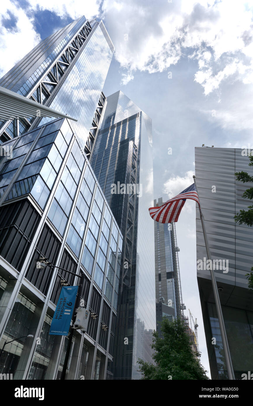 Amerika, New York WTC Memorial Plaza, Manhattan, Giugno 2019 Foto Stock