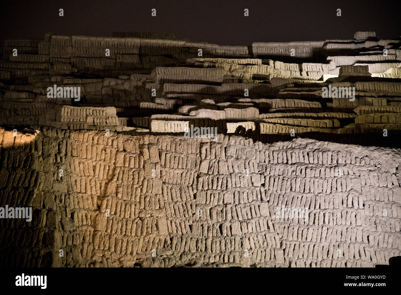 Huaca Huallamarca,Piramidi,cerimoniale di motivi,sepolture, Lima, Perù, Sud America Foto Stock