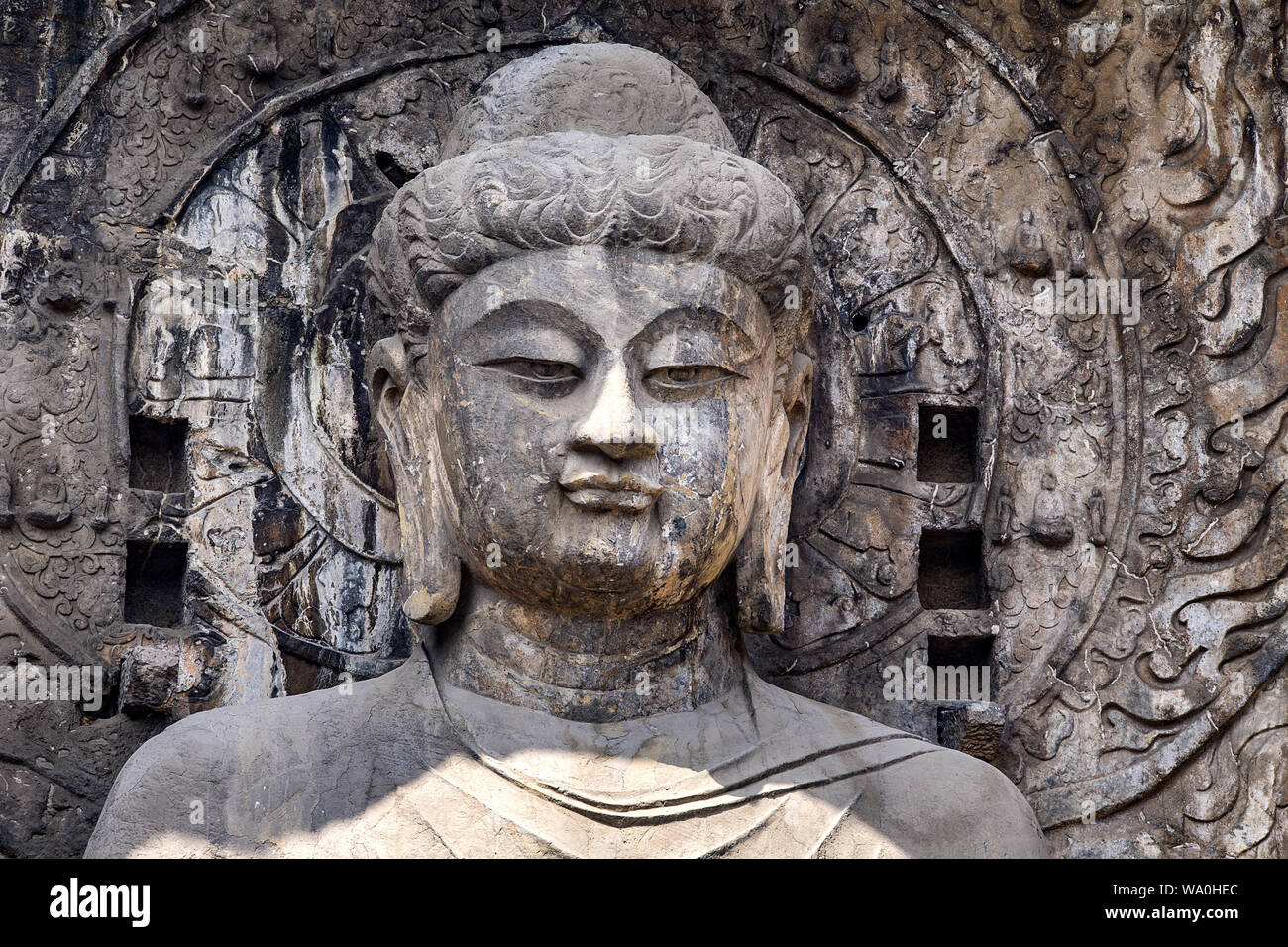 L Henan le Grotte di Longmen Foto Stock
