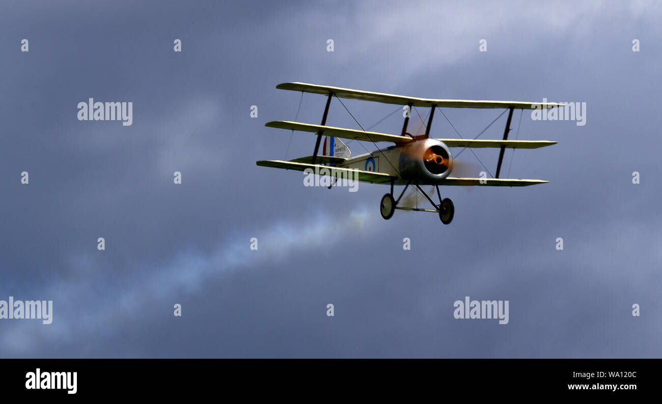 Il triplano Sopwith era un britannico sedile unico fighter aircraft progettati e fabbricati dalla Sopwith Aviation Company durante la Prima Guerra Mondiale. Foto Stock