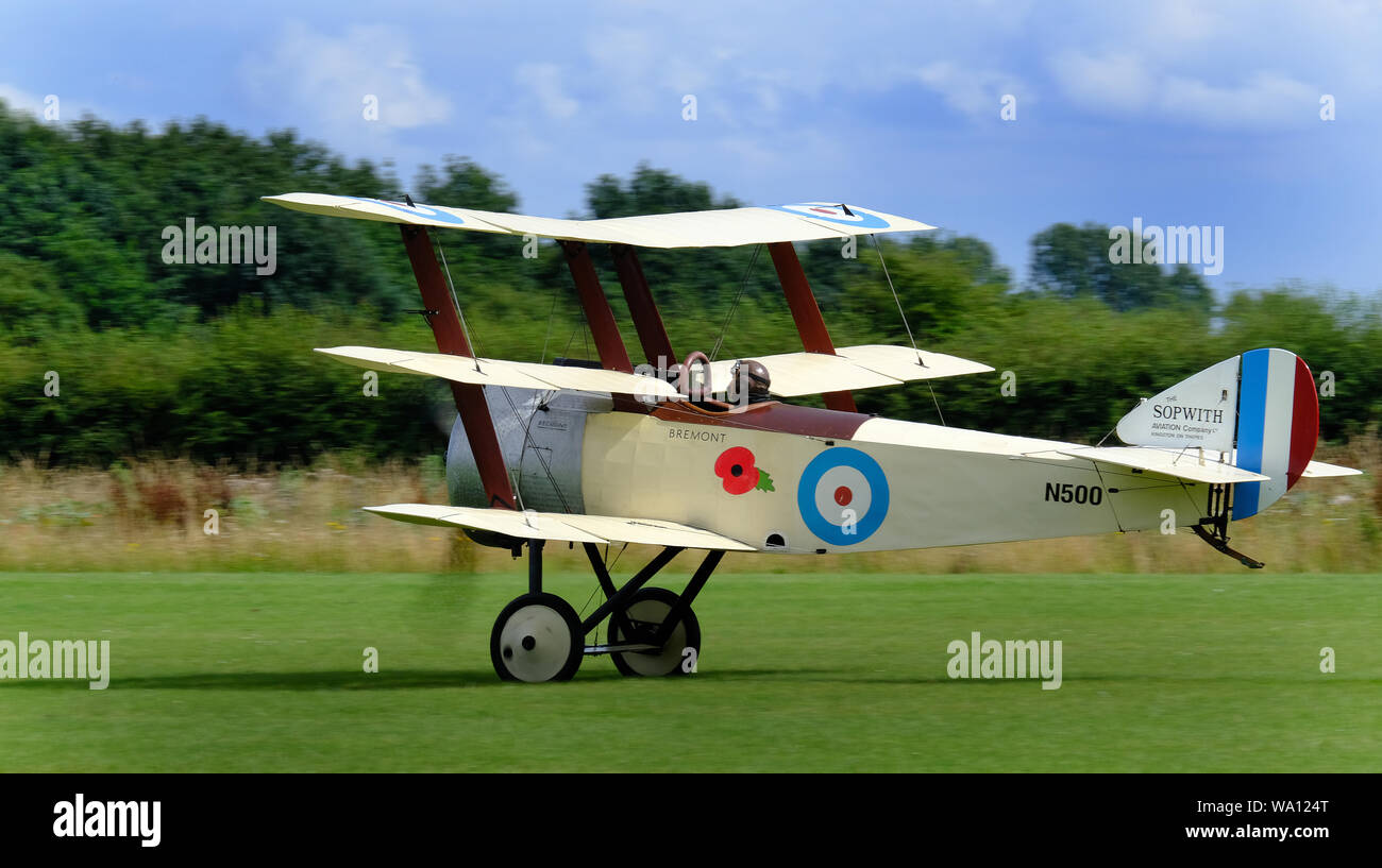 Il triplano Sopwith era un britannico sedile unico fighter aircraft progettati e fabbricati dalla Sopwith Aviation Company durante la Prima Guerra Mondiale. Foto Stock