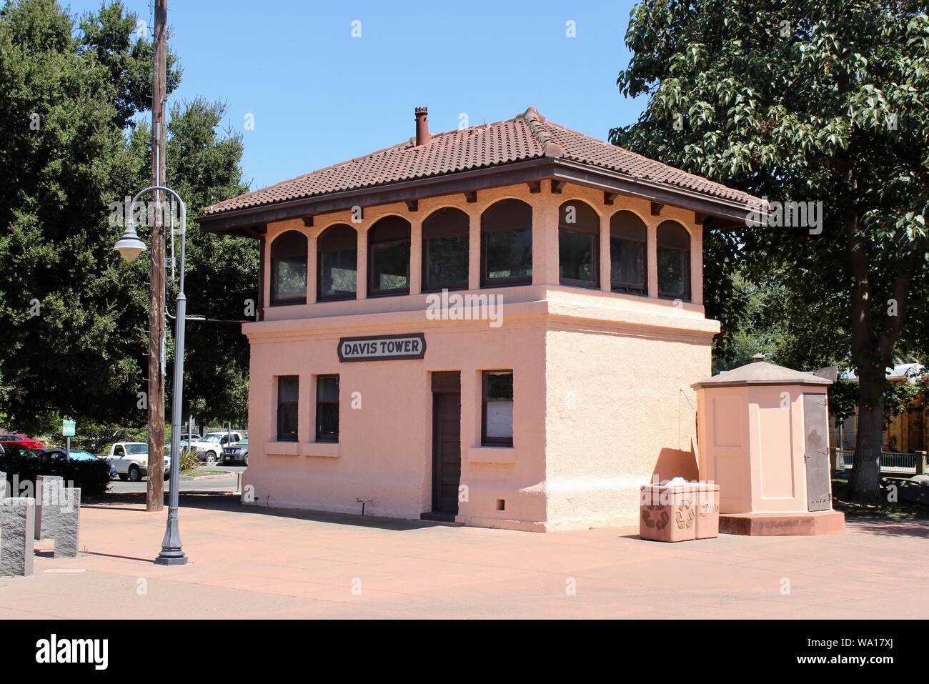 Pacifico del Sud Torre del segnale, Davis, California Foto Stock