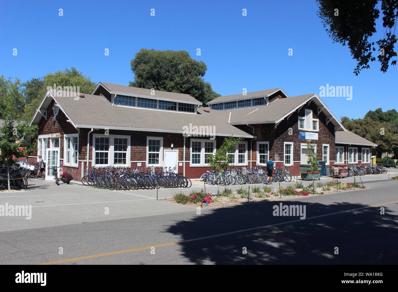 Bike Granaio, UC Davis, Davis, California Foto Stock