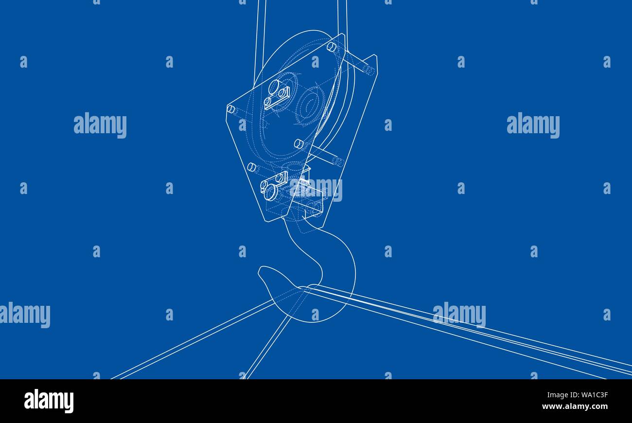 Contenitore di carico. Filo-stile cornice Illustrazione Vettoriale