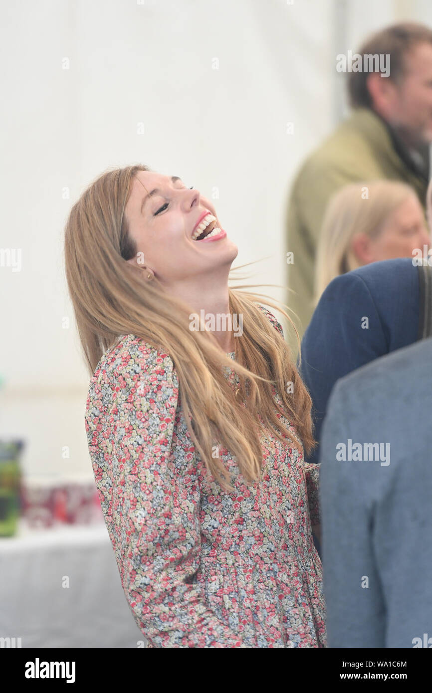 Carrie Symonds, il partner del Primo Ministro Boris Johnson, assiste Birdfair, una coscienza ambientale conferenza, a Rutland acqua nella riserva naturale del Egleton vicino a Oakham, dove ella è dovuta a pronunciare un discorso. Foto Stock