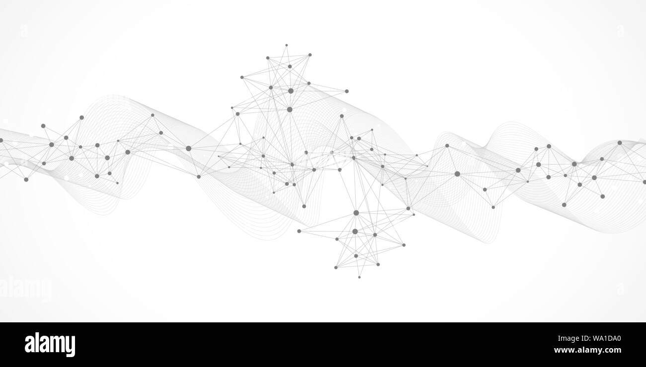 Grande per la visualizzazione di dati. Astratta geometrica sfondo informazioni visive complessità. Il futuristico design infographics. Tecnologia con sfondo Illustrazione Vettoriale