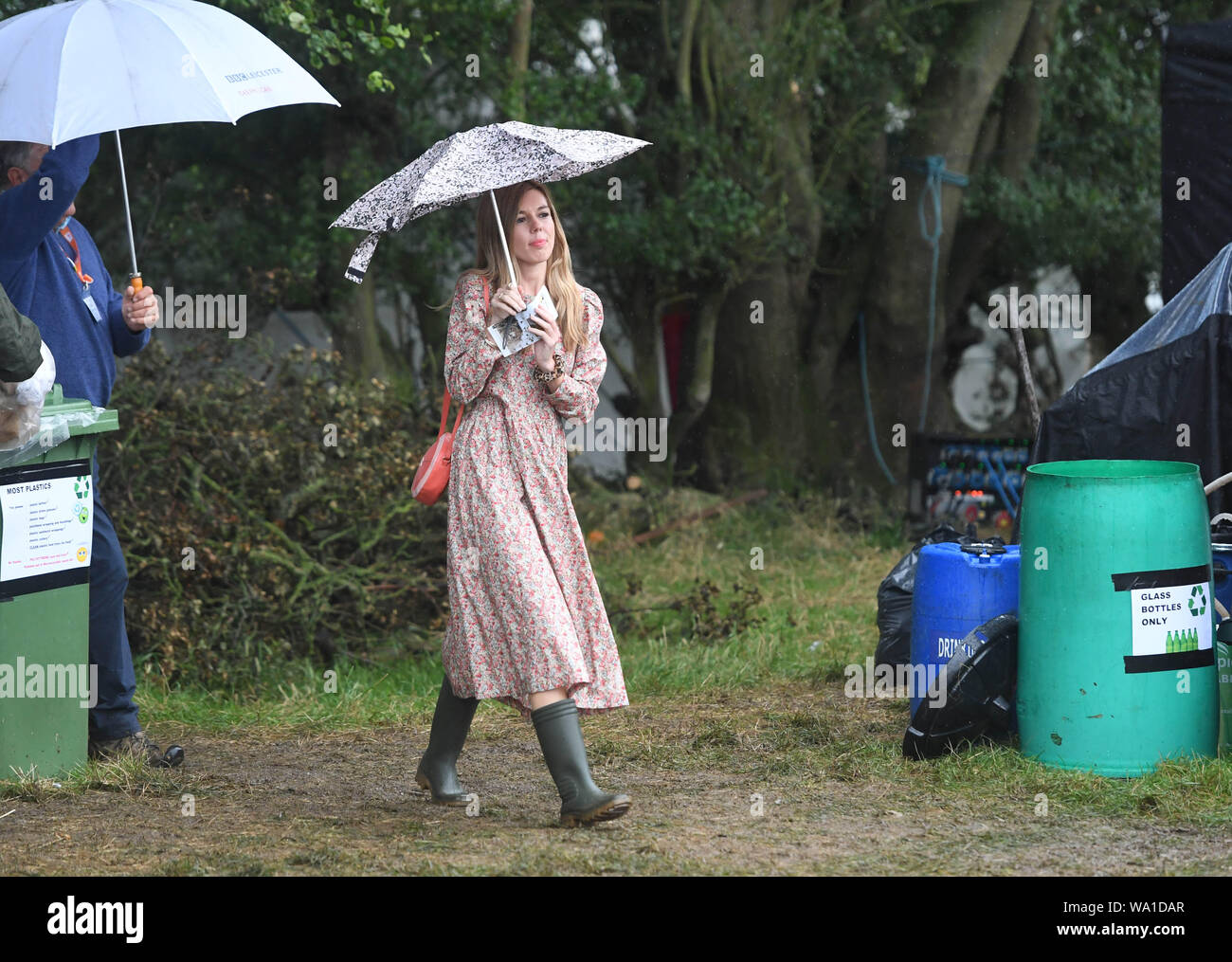 Carrie Symonds, il partner del Primo Ministro Boris Johnson, assiste Birdfair, una coscienza ambientale conferenza, a Rutland acqua nella riserva naturale del Egleton vicino a Oakham, dove ella è dovuta a pronunciare un discorso. Foto Stock
