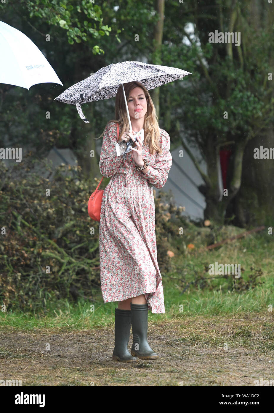 Carrie Symonds, il partner del Primo Ministro Boris Johnson, assiste Birdfair, una coscienza ambientale conferenza, a Rutland acqua nella riserva naturale del Egleton vicino a Oakham, dove ella è dovuta a pronunciare un discorso. Foto Stock