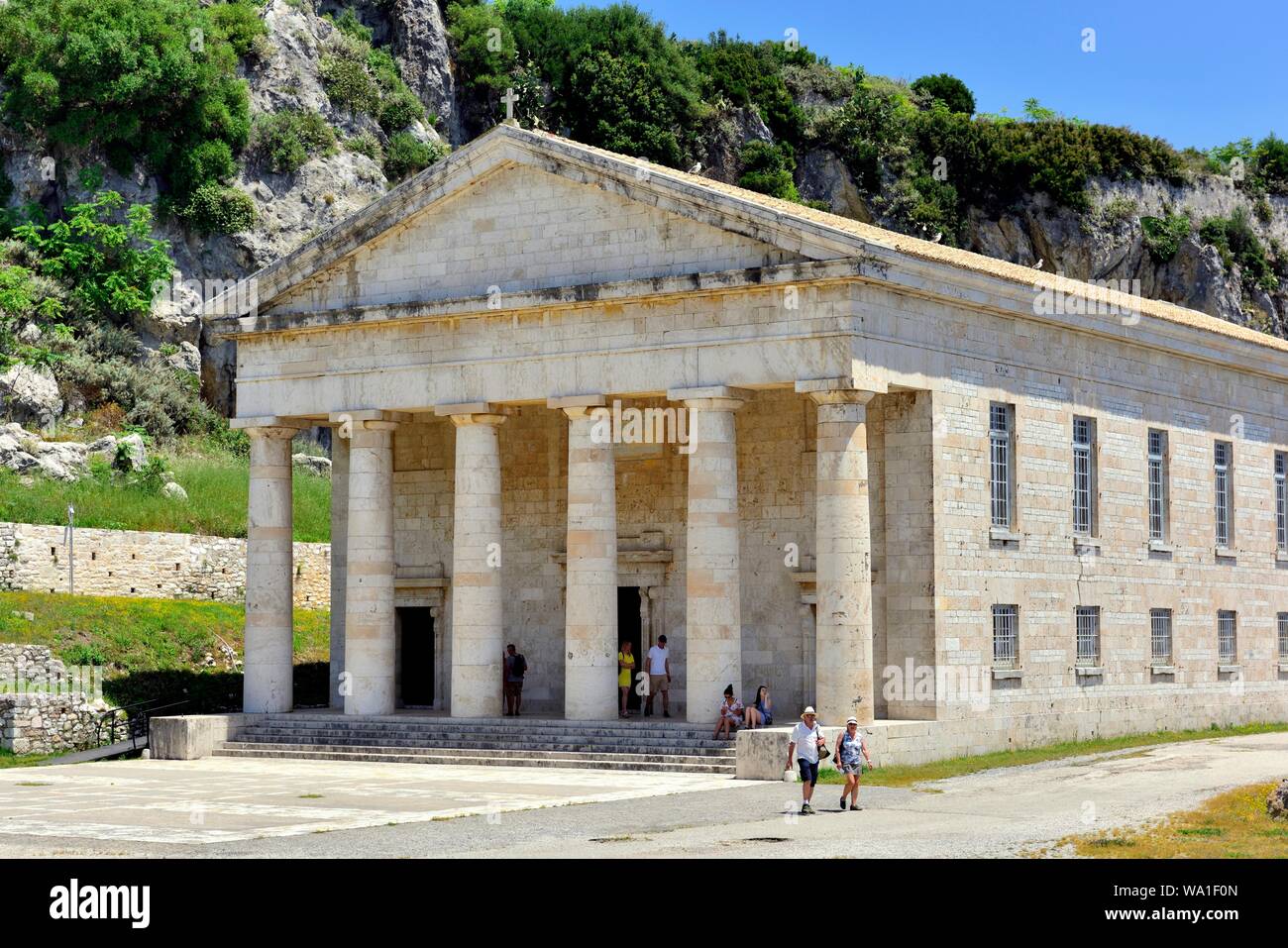 St Georges Chiesa,fortezza vecchia,citta di Corfu,,Corfu Corfu,Grecia,Isole Ionie Foto Stock