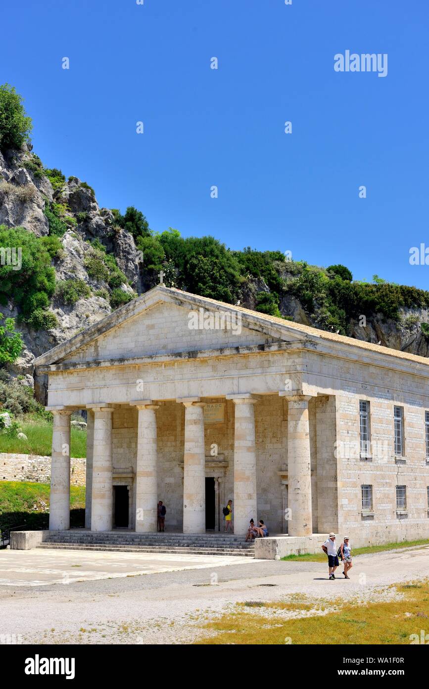 St Georges Chiesa,fortezza vecchia,citta di Corfu,,Corfu Corfu,Grecia,Isole Ionie Foto Stock