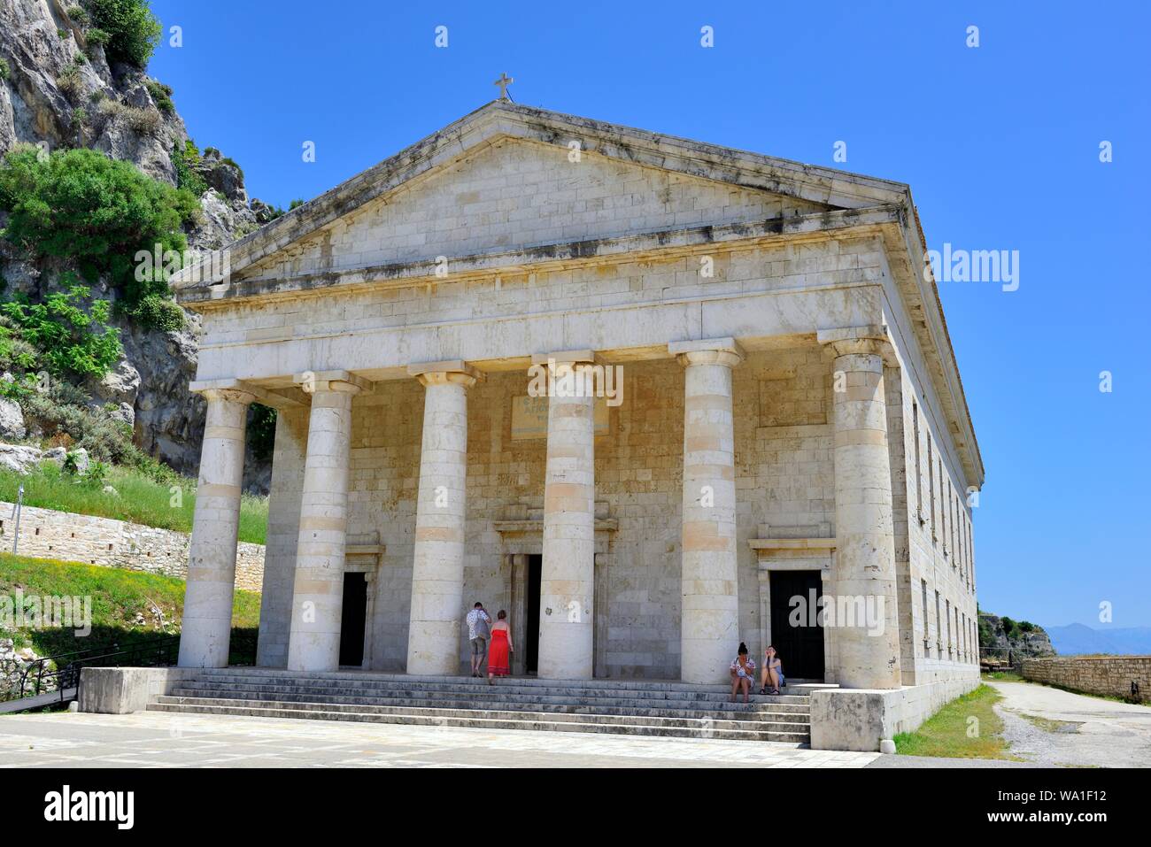 St Georges Chiesa,fortezza vecchia,citta di Corfu,,Corfu Corfu,Grecia,Isole Ionie Foto Stock