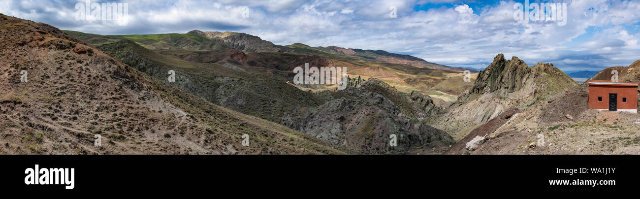 Turchia: panorama sulla strada da Igdir a Dogubayazıt, in Anatolia orientale regione della Turchia nei pressi del monte Ararat e armeno e frontiere iraniano Foto Stock