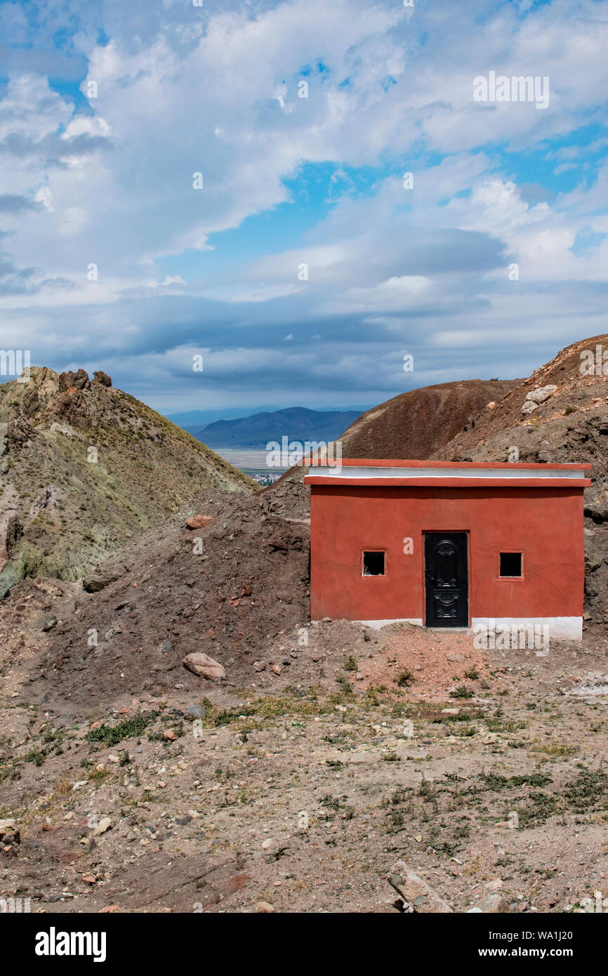 Turchia: panorama sulla strada da Igdir a Dogubayazıt, in Anatolia orientale regione della Turchia nei pressi del monte Ararat e armeno e frontiere iraniano Foto Stock