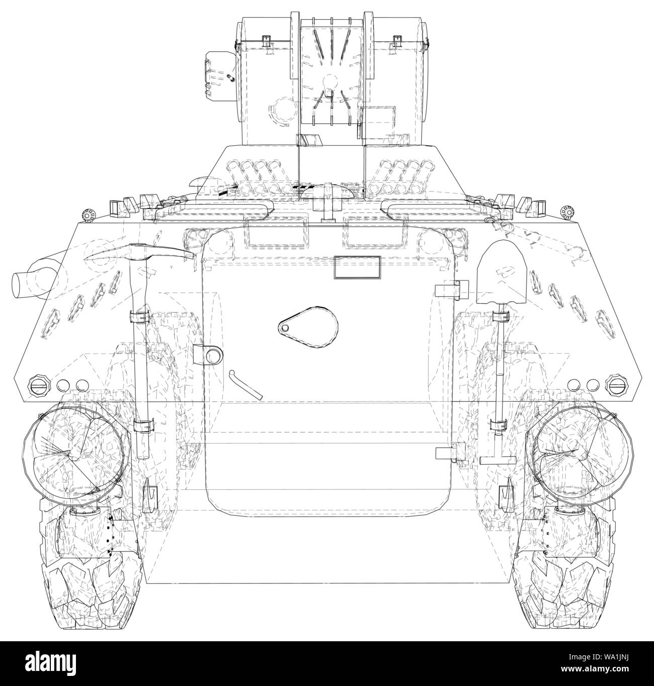 Macchina militare. EPS10 formato. Vettore creati di 3d Illustrazione Vettoriale
