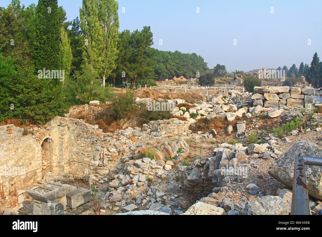 I resti archeologici di Efeso in Turchia Foto Stock