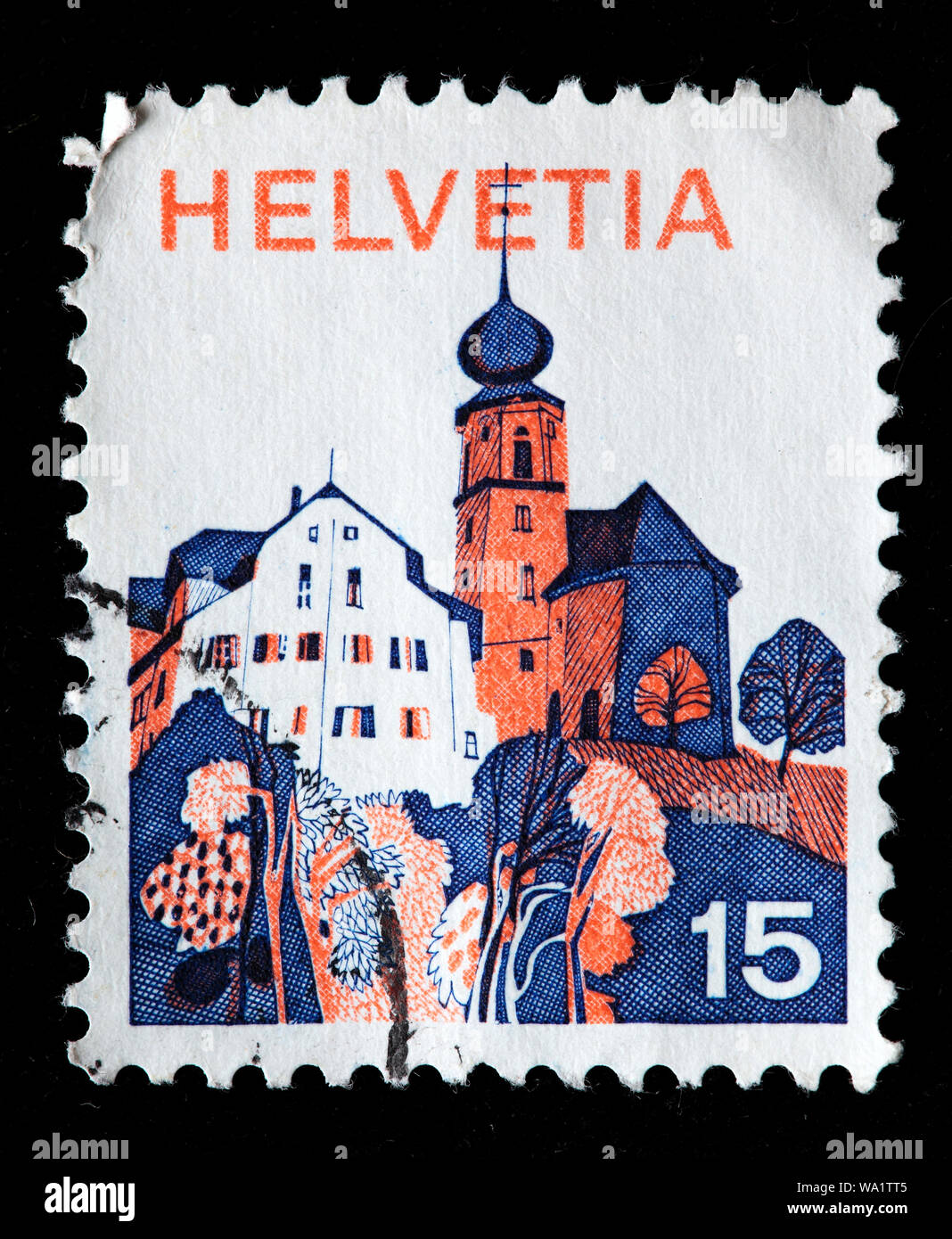 Werthenstein, Lucerna, francobollo, Svizzera, 1973 Foto Stock