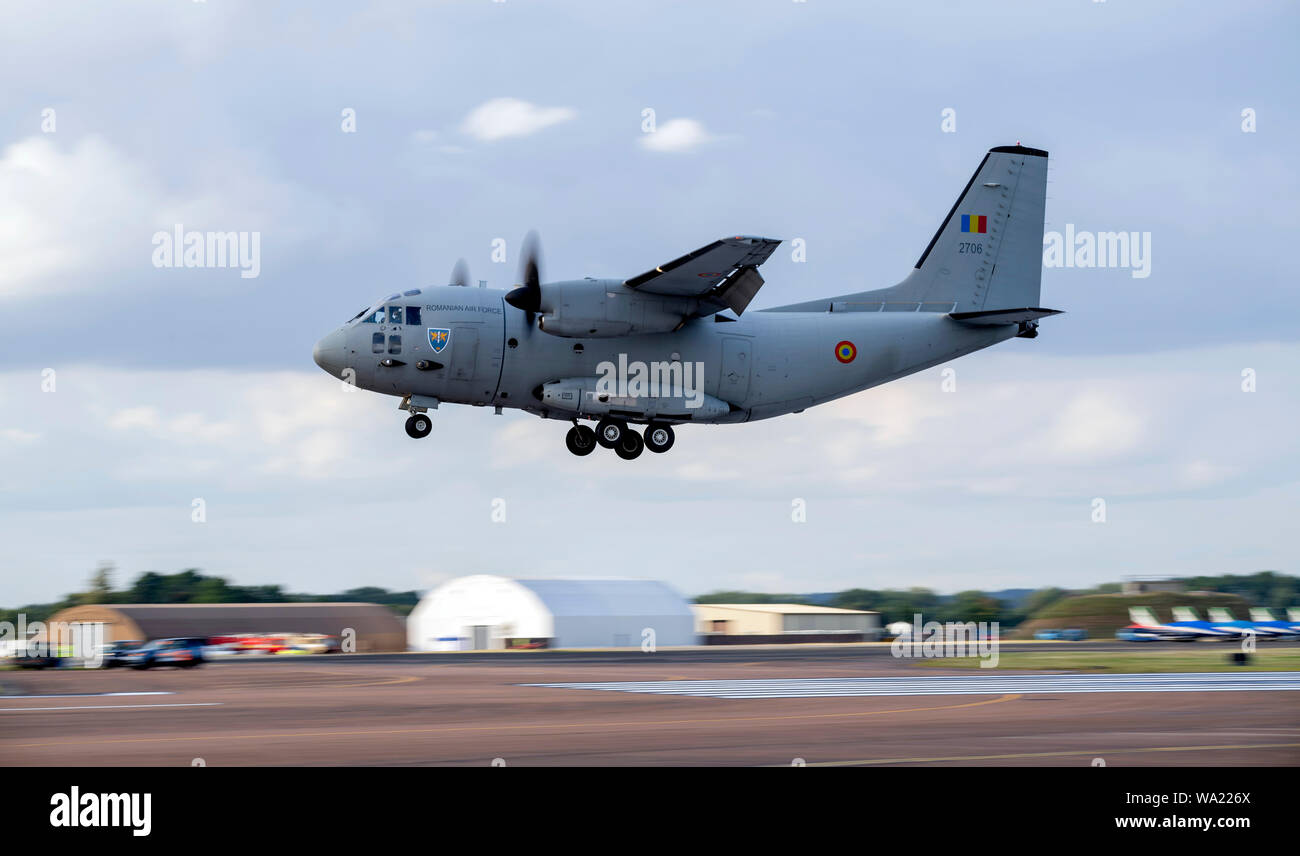 Romanian Air Force C-27J Spartan presso il Royal International Air Tattoo 2019 Foto Stock