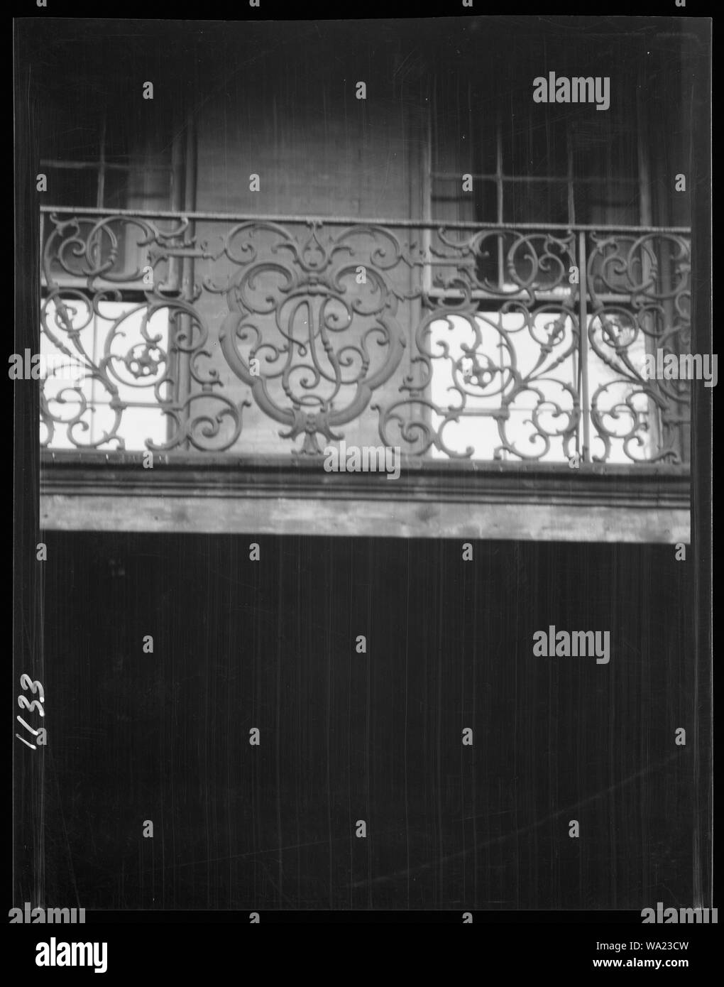 Balcone in ferro battuto, New Orleans Foto Stock