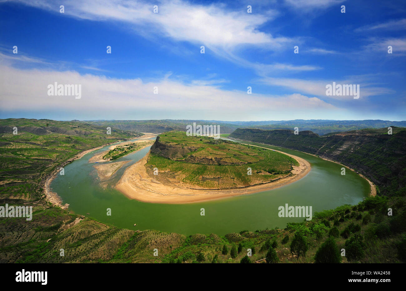 Il Fiume Giallo qiankun bay Foto Stock