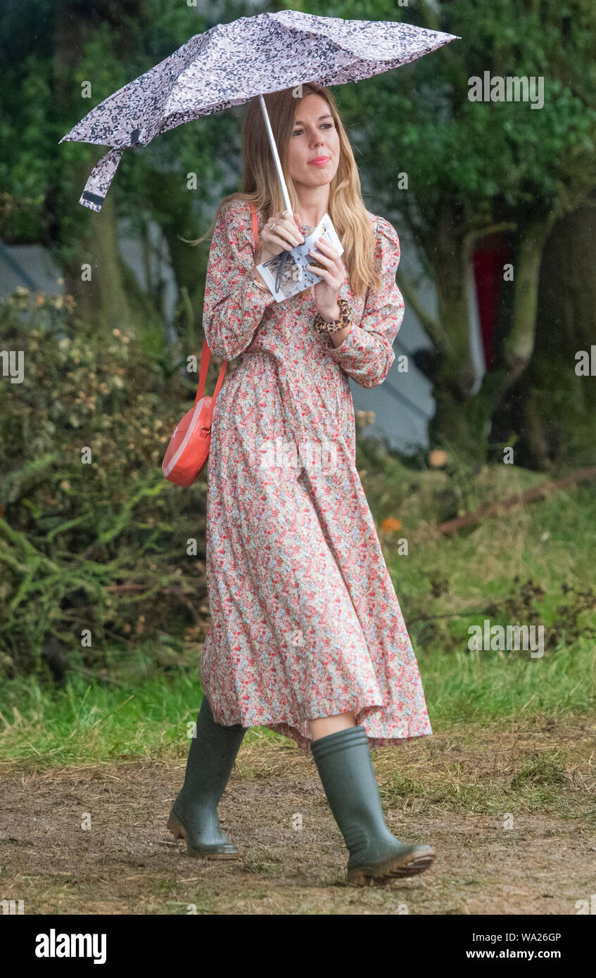 Carrie Symonds, il partner del Primo Ministro Boris Johnson, assiste Birdfair, una coscienza ambientale conferenza, a Rutland acqua nella riserva naturale del Egleton vicino a Oakham, dove ella è dovuta a pronunciare un discorso. Foto Stock