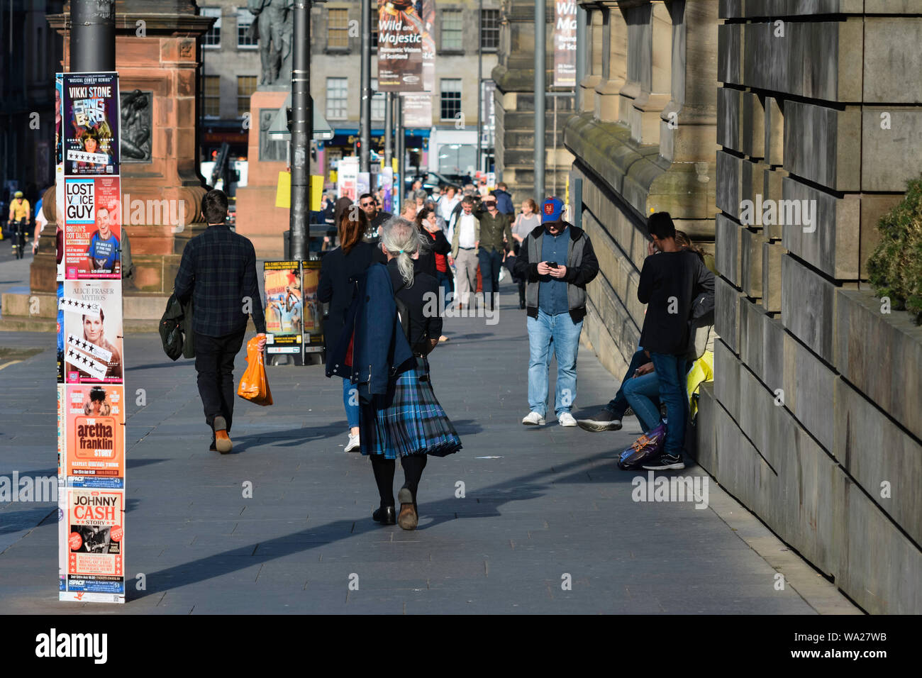 Edimburgo la capitale della Scozia una famosa città da visitare Edimburgo ha molti luoghi di interesse per i turisti per vedere Foto Stock
