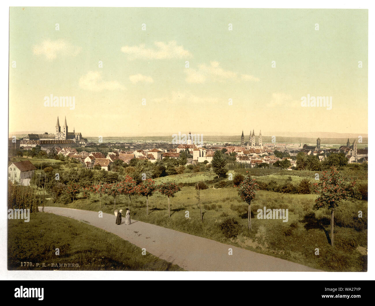 Bamberg, vista generale, Baviera, Germania; titolo dalla Detroit Publishing Co., catalogo J-sezione estera. Detroit, Michigan. : Detroit Photographic Company, 1905.; fa parte di: Viste della Germania nella stampa Photochrom collection.; stampa n. 1779. Foto Stock